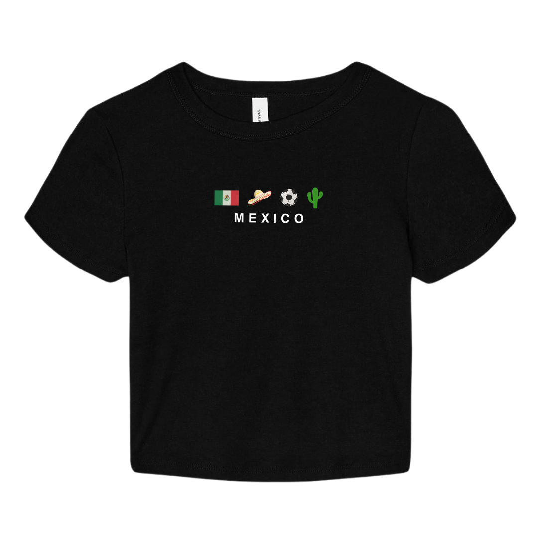 Mexico Icons Embroidered Baby Tee