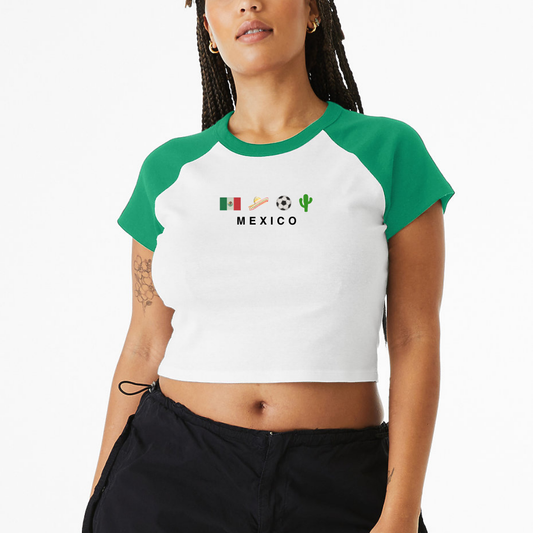 Mexico Icons Embroidered Baby Tee
