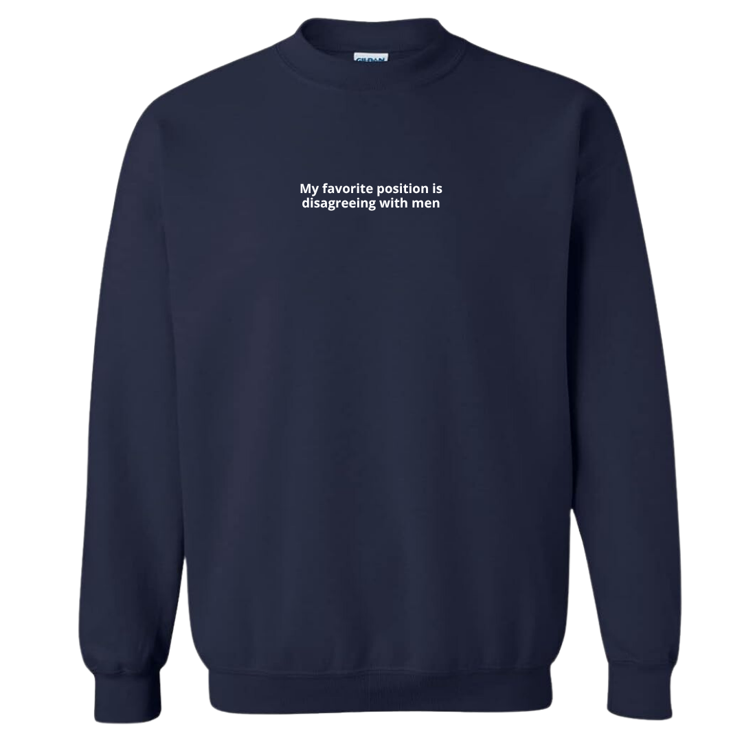 Favorite Position Embroidered Crewneck Sweatshirt