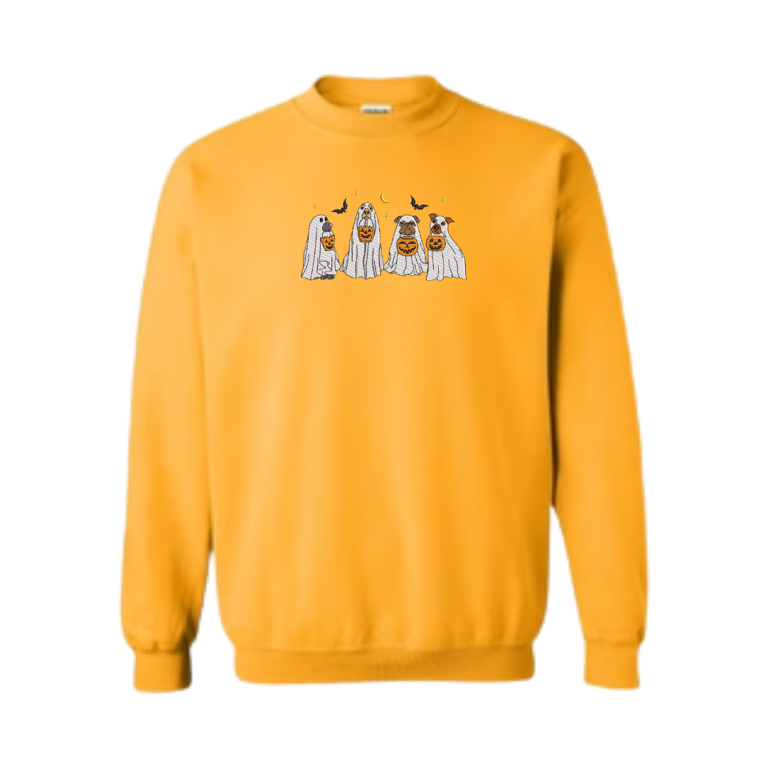 Trick or Treating Pups Embroidered Sweatshirt