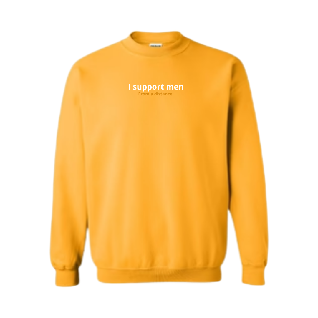 I Support Men Embroidered Crewneck Sweatshirt