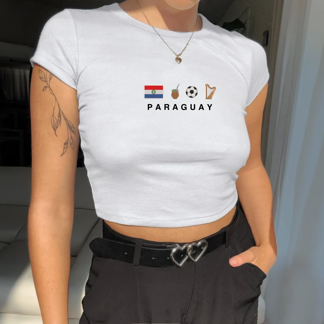 Paraguay Icons Embroidered Baby Tee