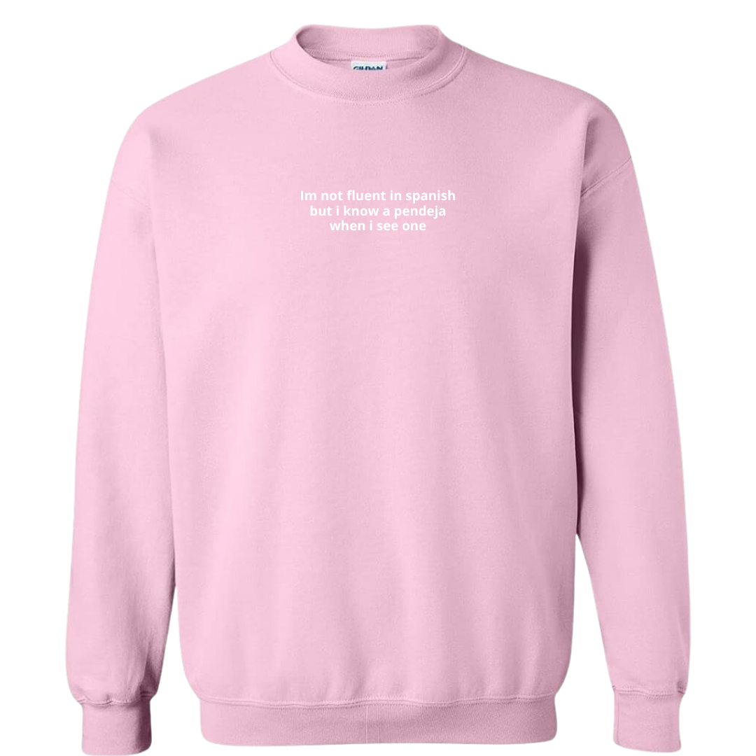 Don't Know Spanish Embroidered Crewneck Sweatshirt