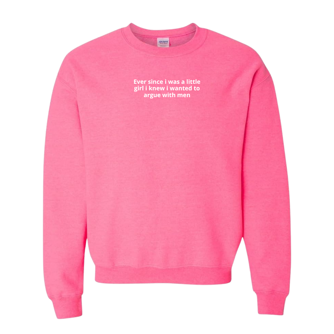 Since A Little Girl Embroidered Crewneck Sweatshirt