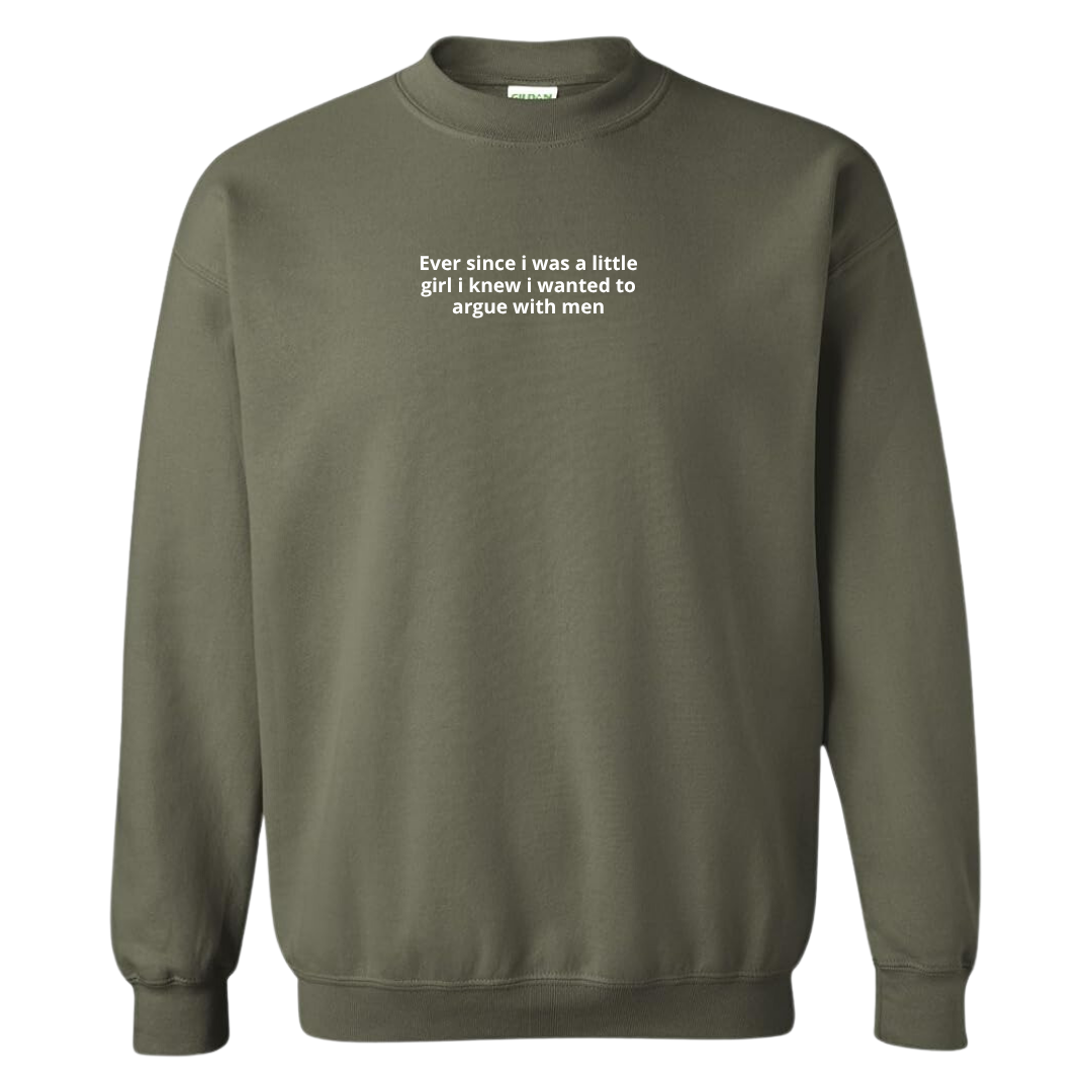 Since A Little Girl Embroidered Crewneck Sweatshirt