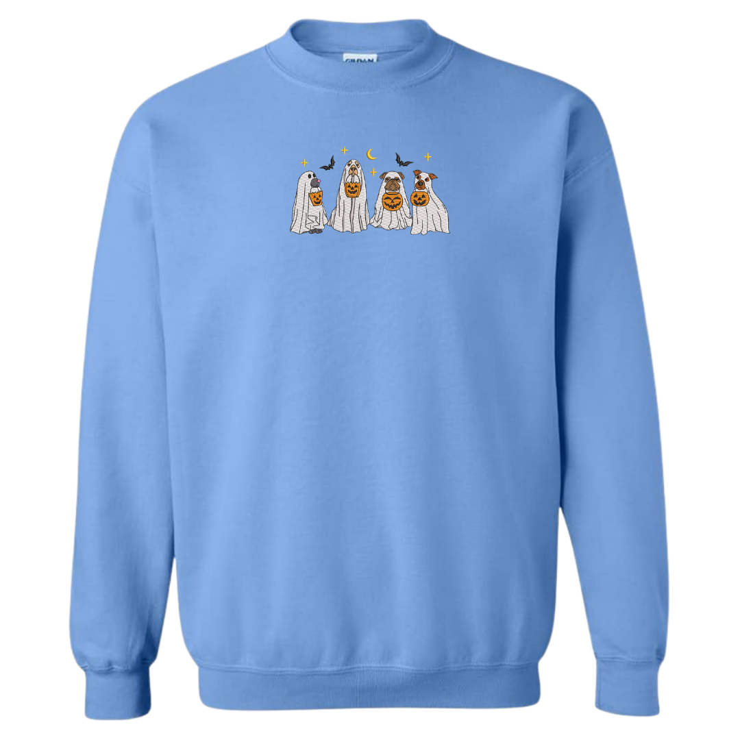 Trick or Treating Pups Embroidered Sweatshirt