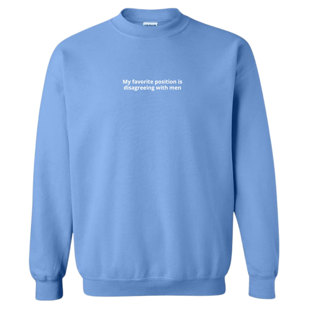 Favorite Position Embroidered Crewneck Sweatshirt