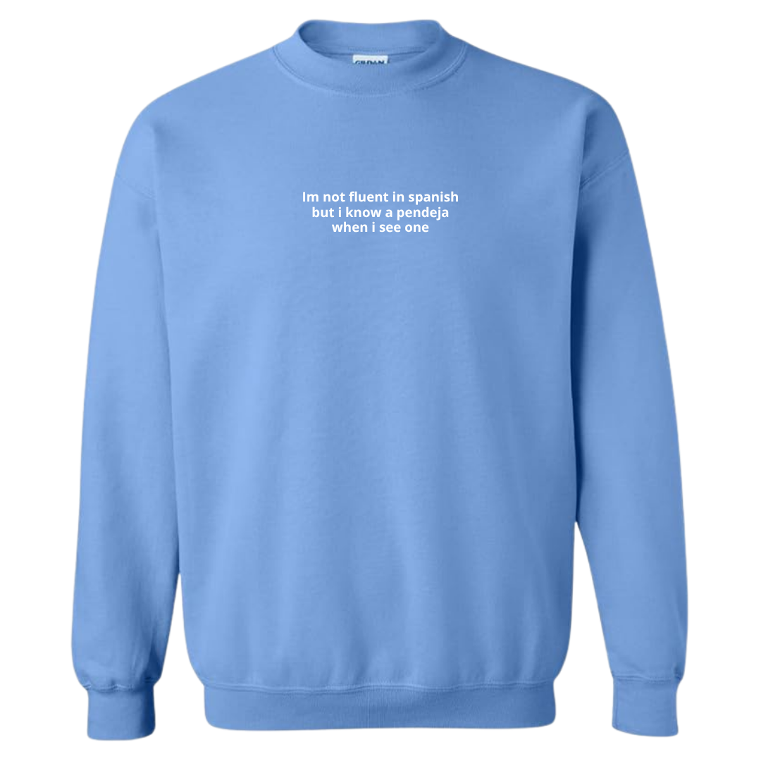 Don't Know Spanish Embroidered Crewneck Sweatshirt