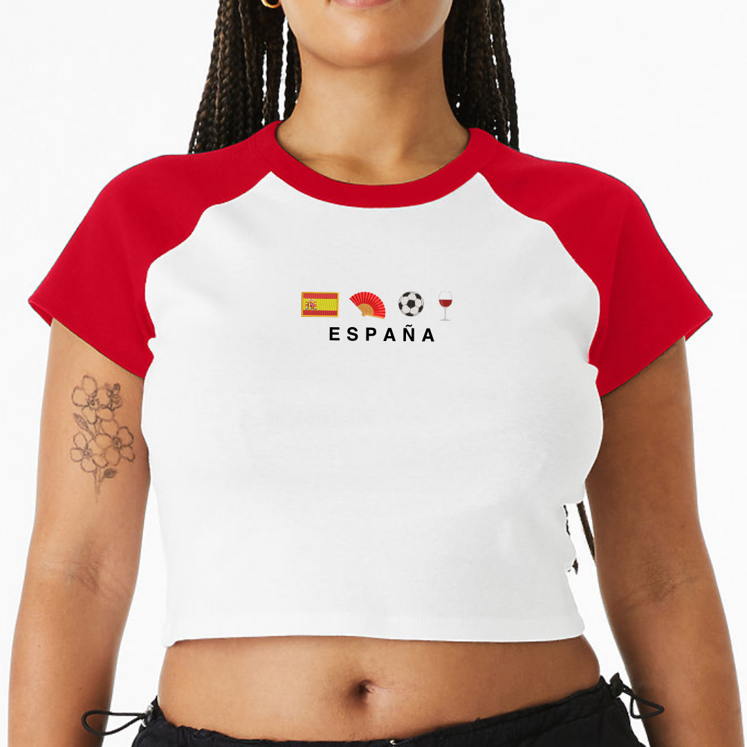 Spain Icons Embroidered Baby Tee