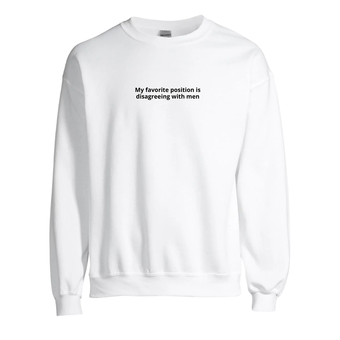 Favorite Position Embroidered Crewneck Sweatshirt