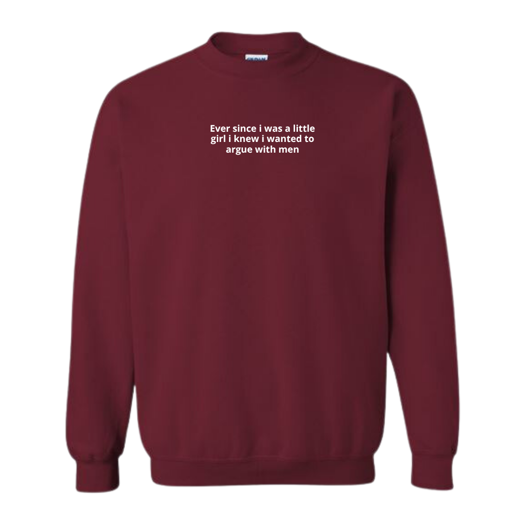 Since A Little Girl Embroidered Crewneck Sweatshirt
